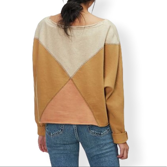 Free People Montauk Pieced Sweatshirt - Picture 2 of 9